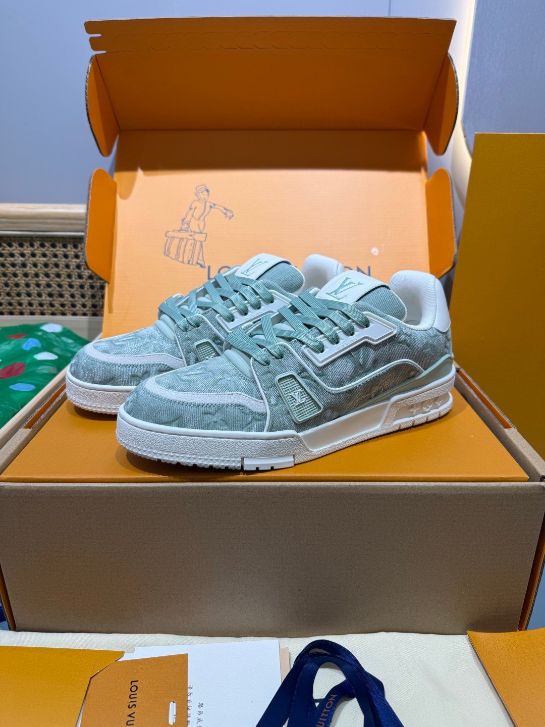 Sneakers Trainer Denim 'Denim Vert d'Eau' — vue 4