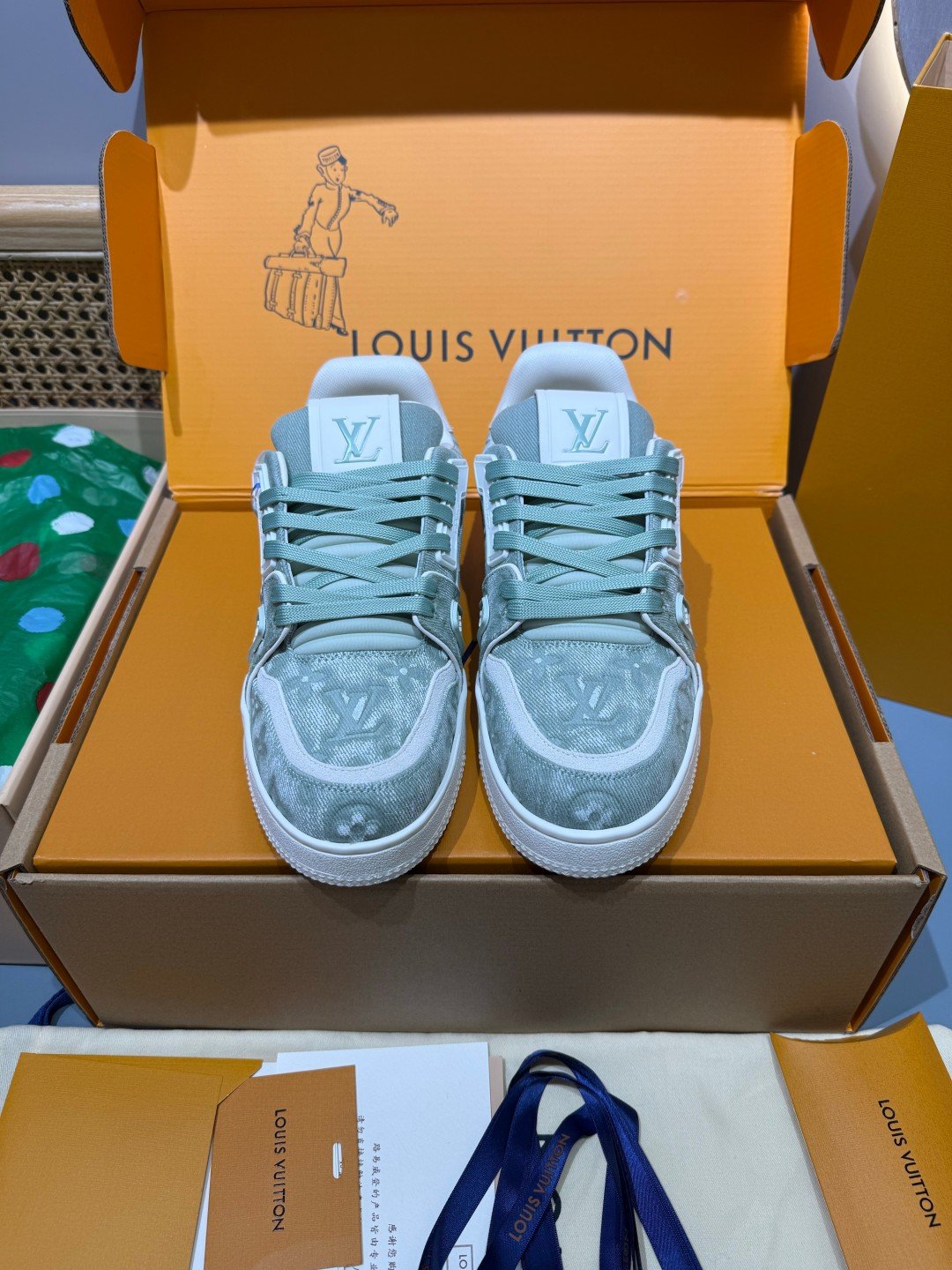 Sneakers Trainer Denim 'Denim Vert d'Eau' — vue 5