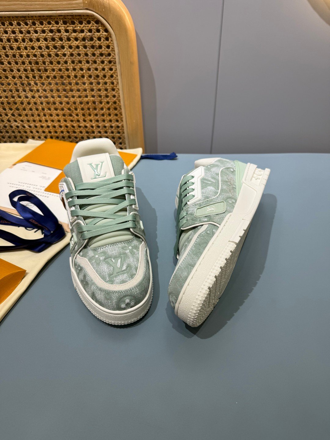 Sneakers Trainer Denim 'Denim Vert d'Eau' — vue 16
