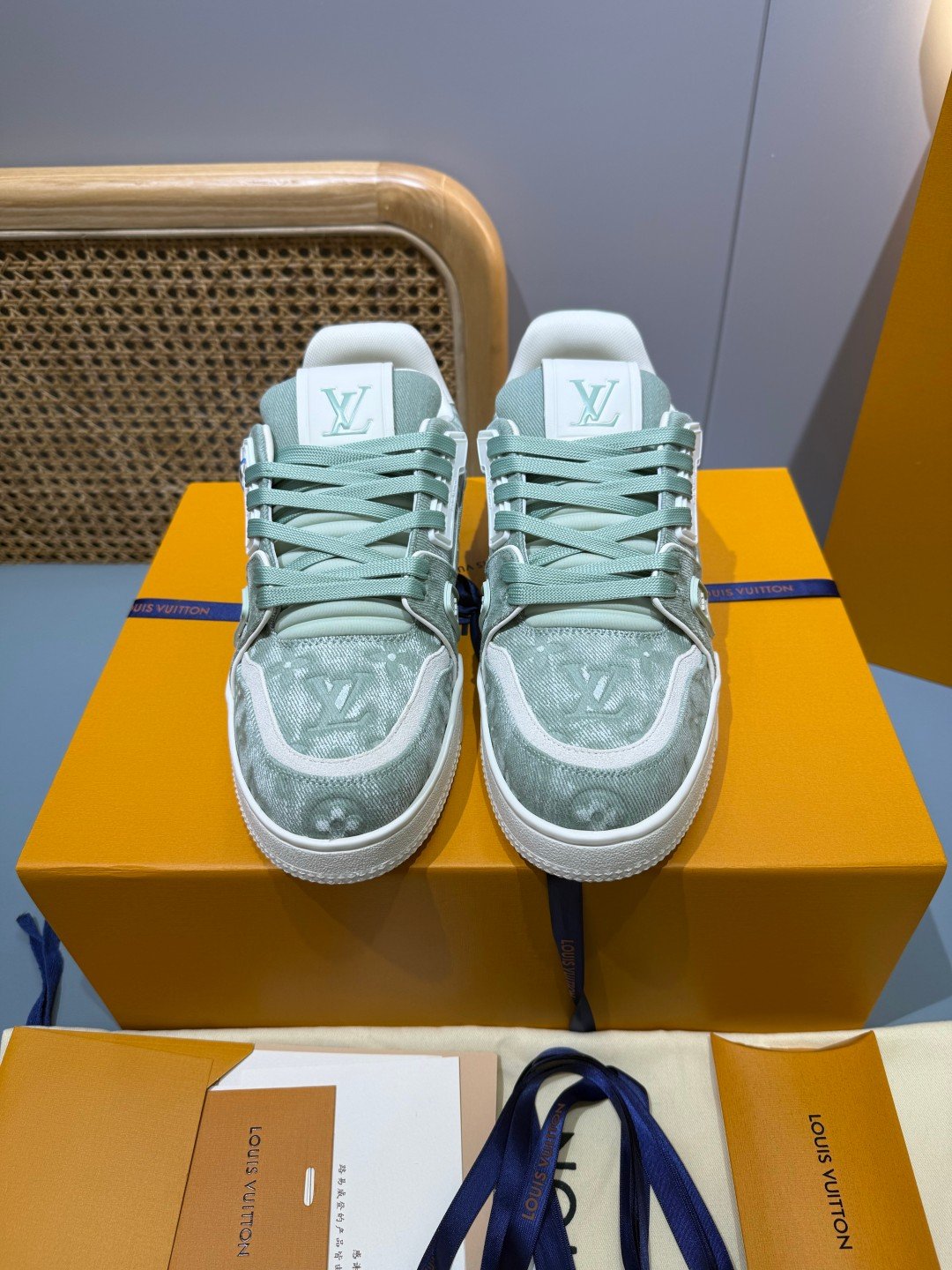 Sneakers Trainer Denim 'Denim Vert d'Eau' — vue 20