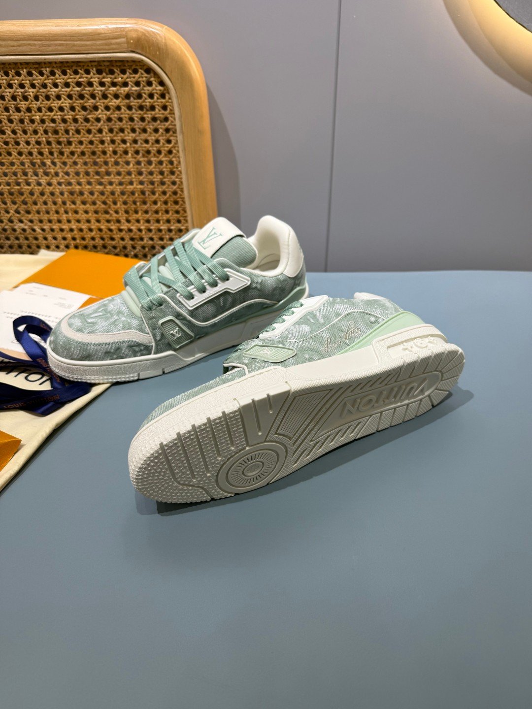 Sneakers Trainer Denim 'Denim Vert d'Eau' — vue 24