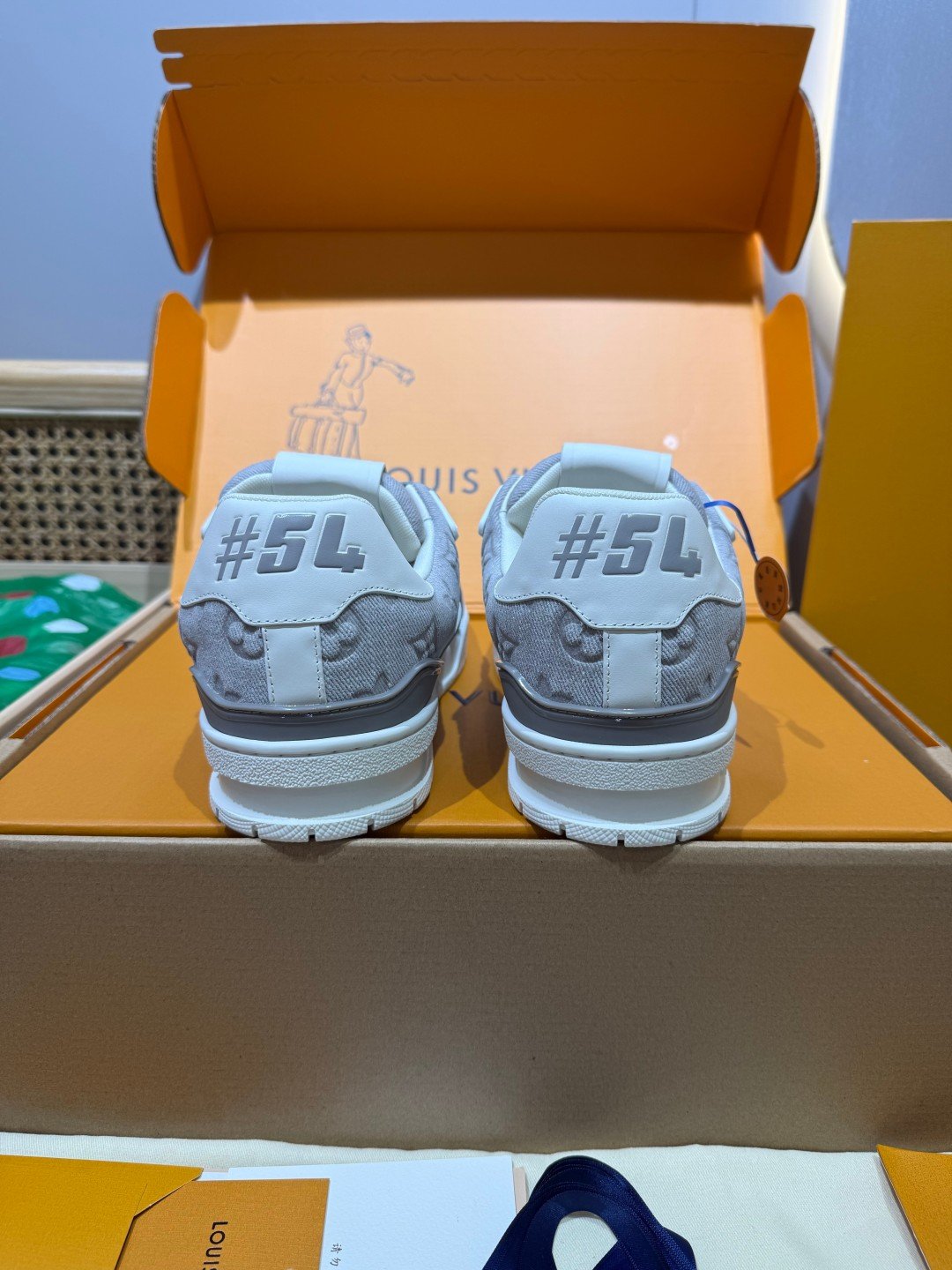Sneakers Trainer Denim 'Denim Gris Clair' — vue 3