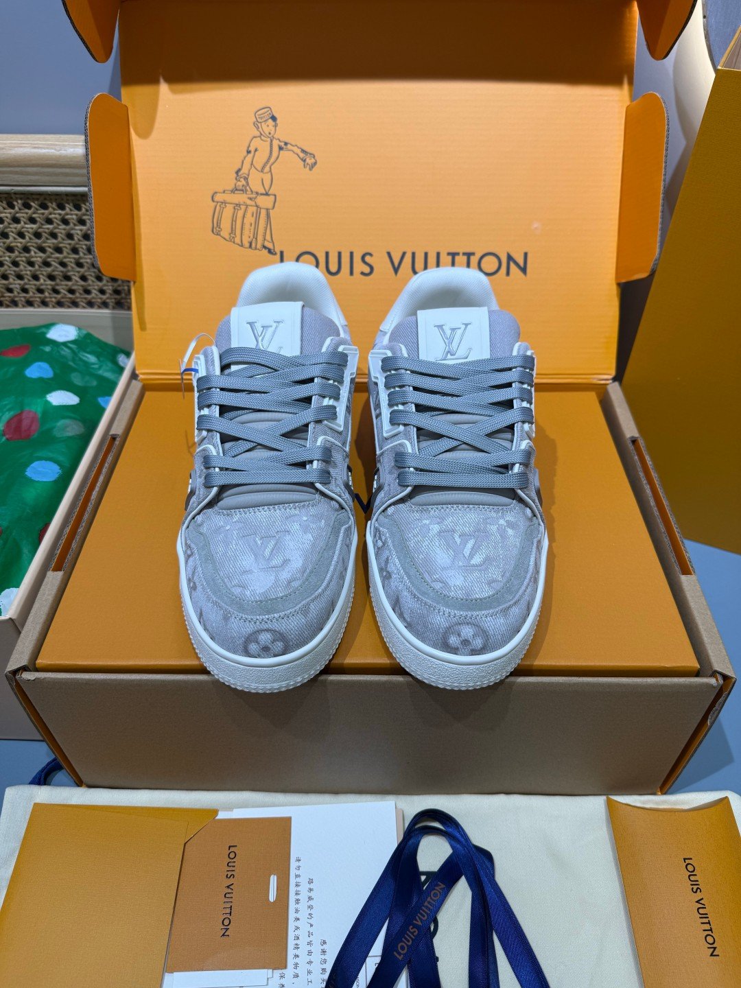 Sneakers Trainer Denim 'Denim Gris Clair' — vue 5