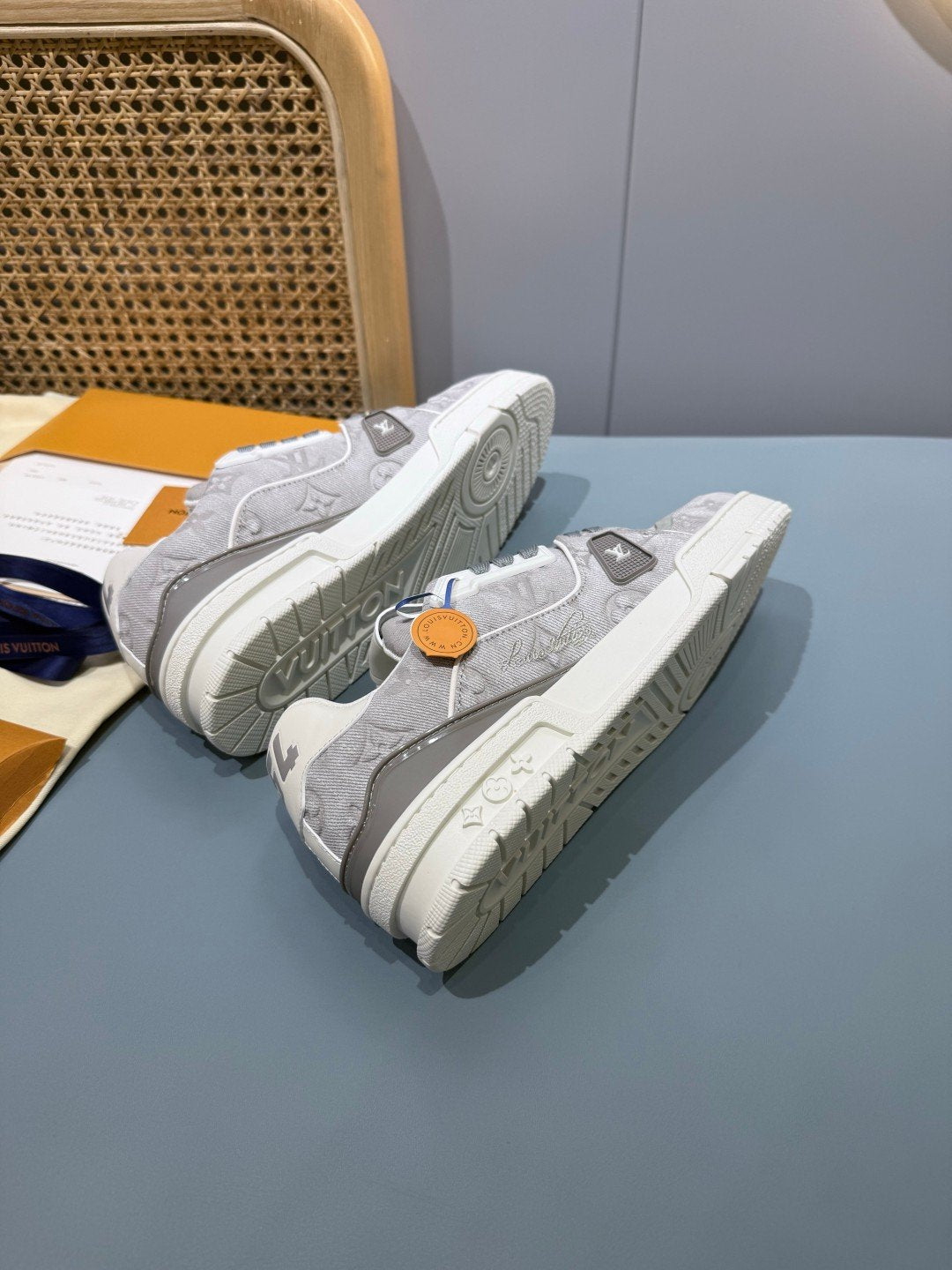 Sneakers Trainer Denim 'Denim Gris Clair' — vue 13