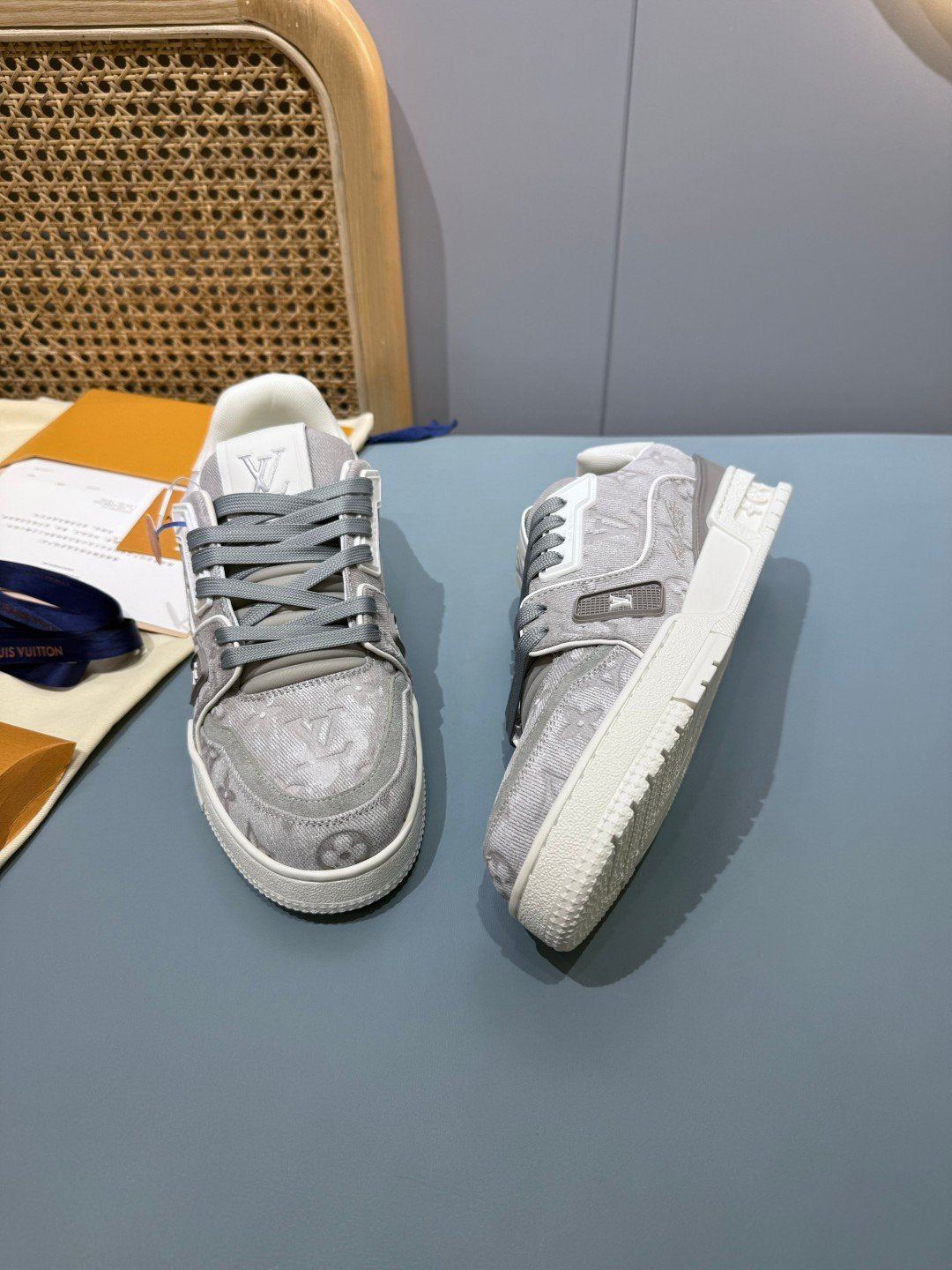 Sneakers Trainer Denim 'Denim Gris Clair' — vue 16