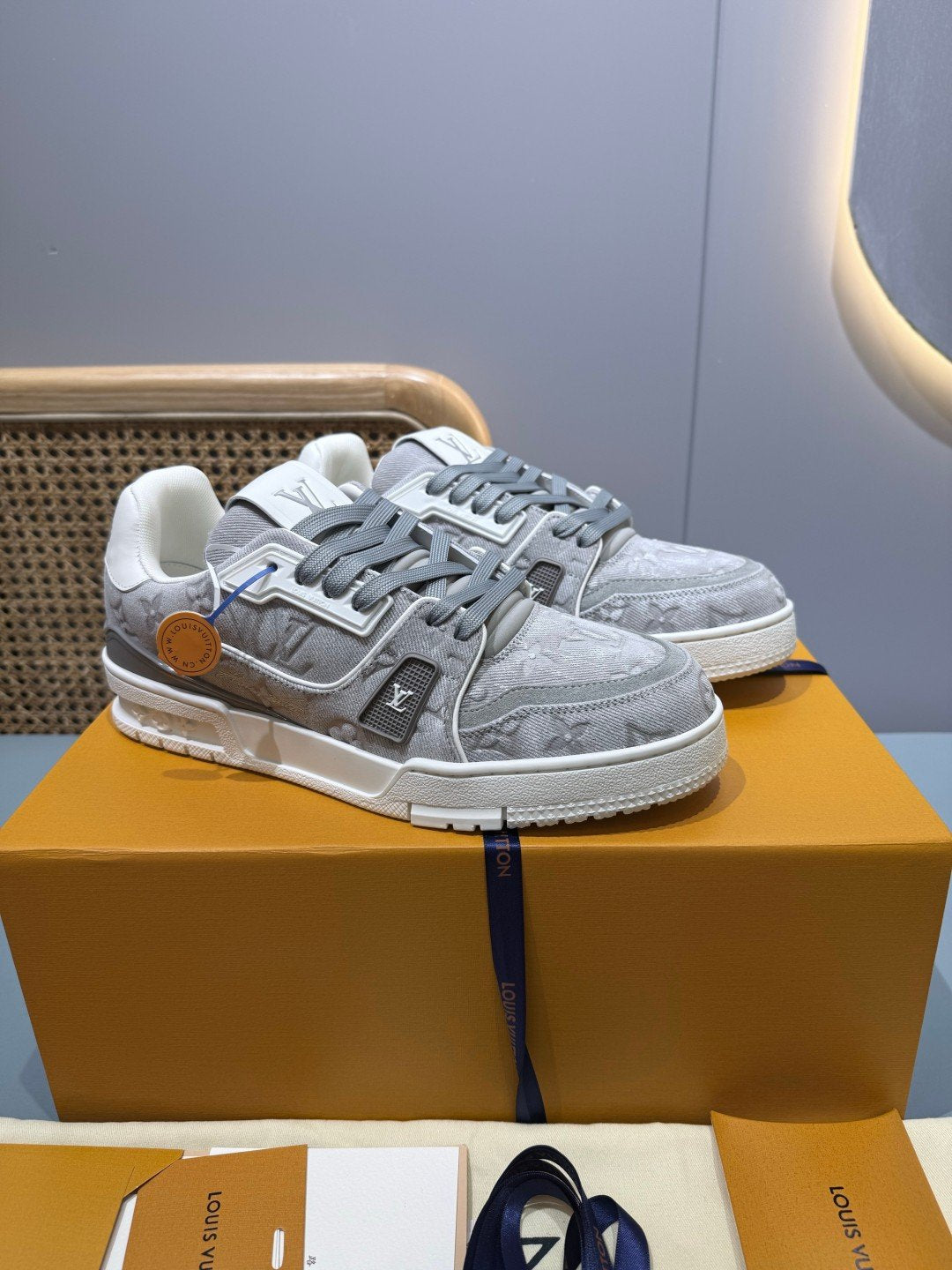 Sneakers Trainer Denim 'Denim Gris Clair' — vue 18
