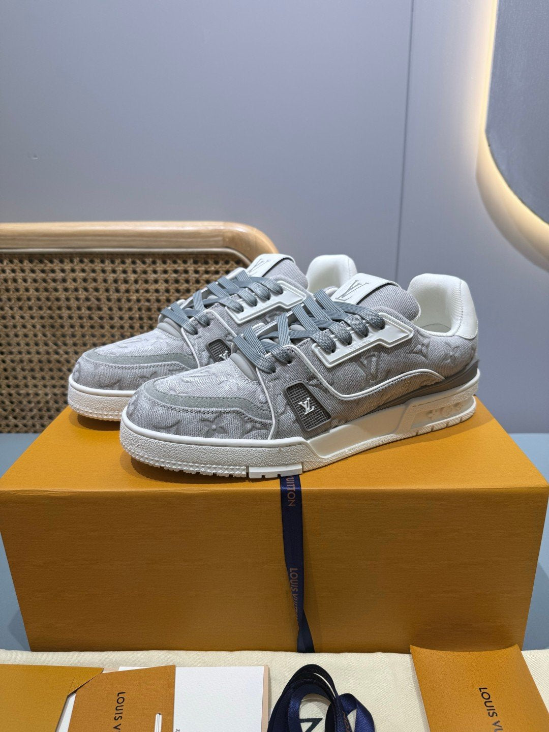 Sneakers Trainer Denim 'Denim Gris Clair' — vue 19