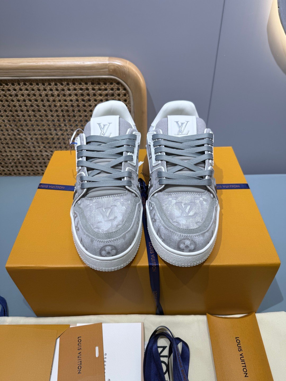 Sneakers Trainer Denim 'Denim Gris Clair' — vue 20