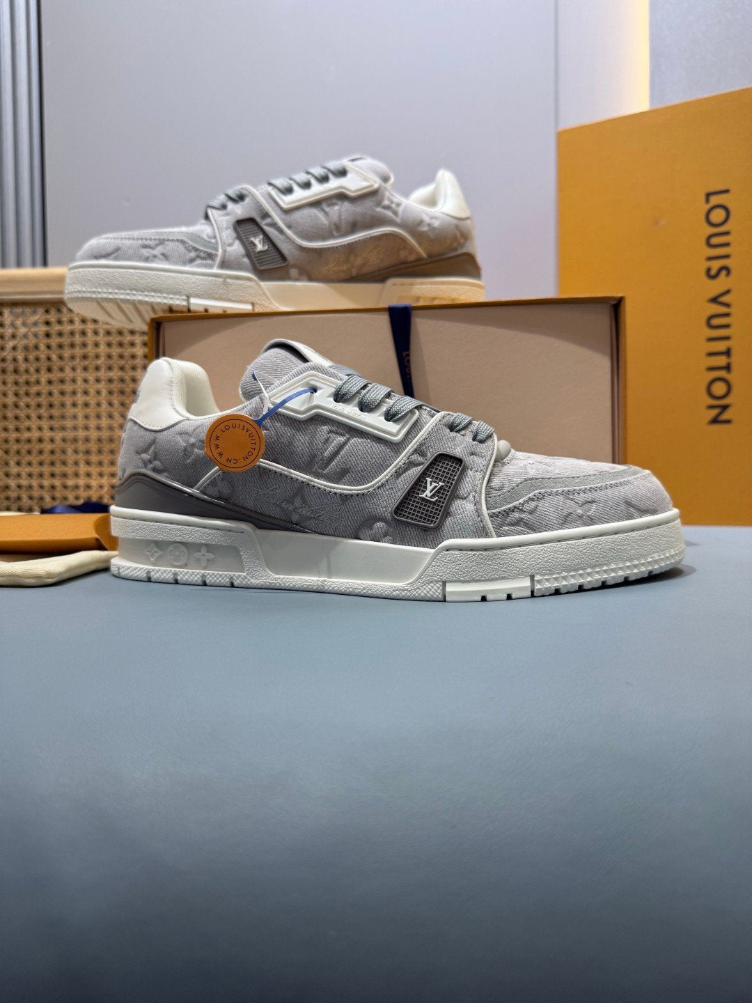 Sneakers Trainer Denim 'Denim Gris Clair' — vue 21