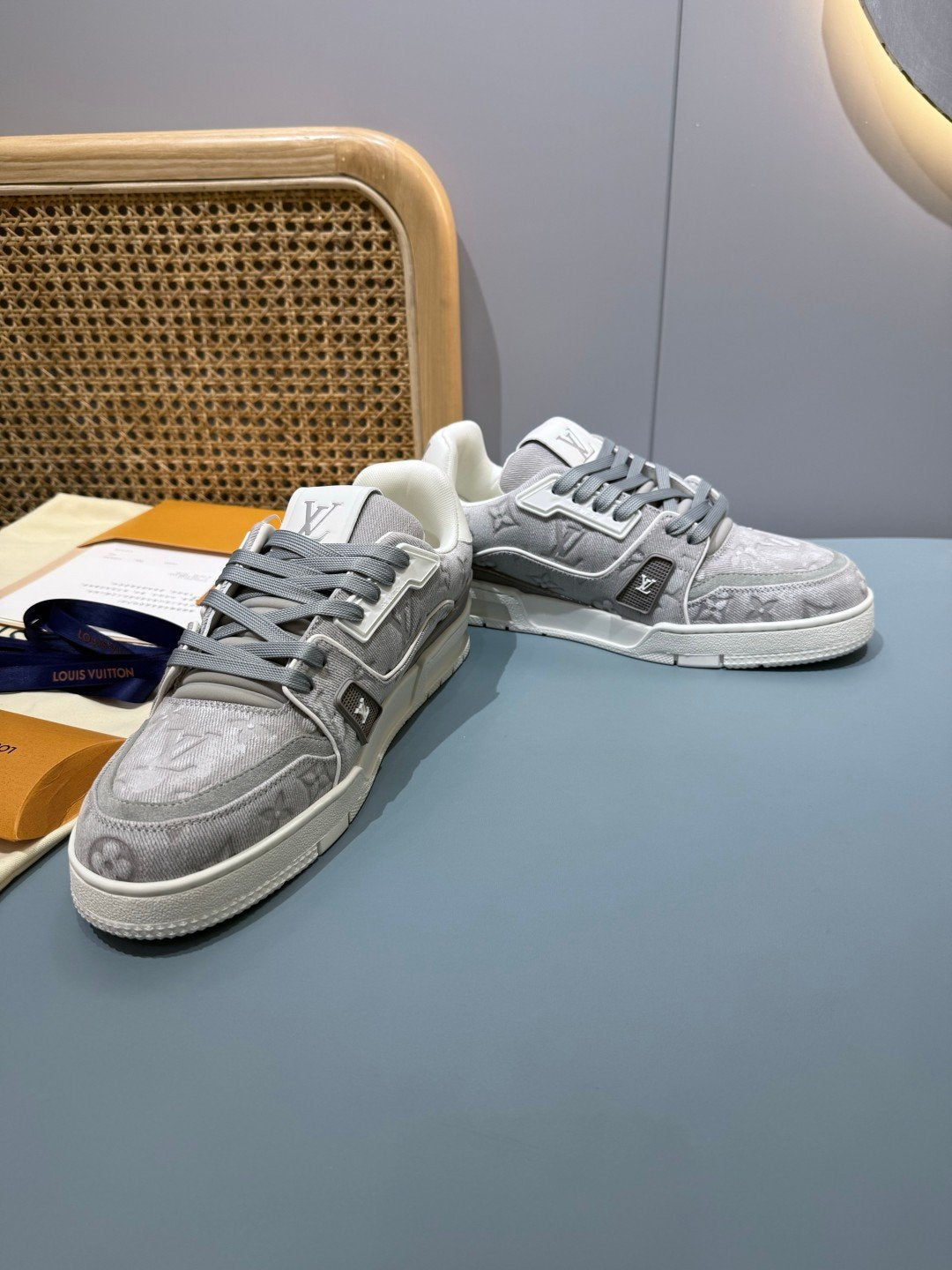 Sneakers Trainer Denim 'Denim Gris Clair' — vue 25