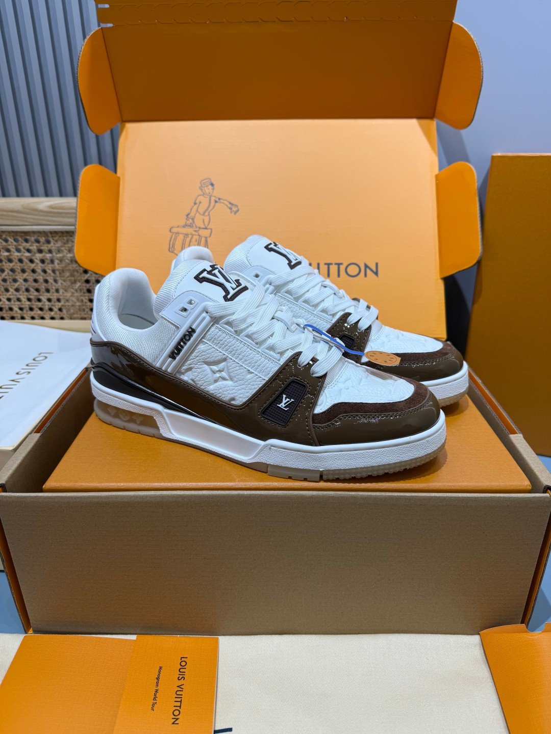 Sneakers Trainer 'Blanc Chocolat'
