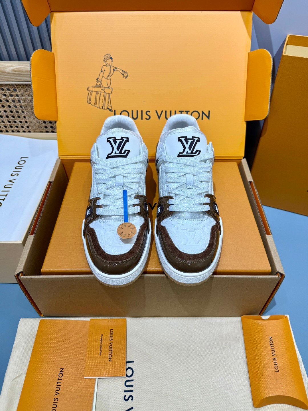 Sneakers Trainer 'Blanc Chocolat' — vue 5