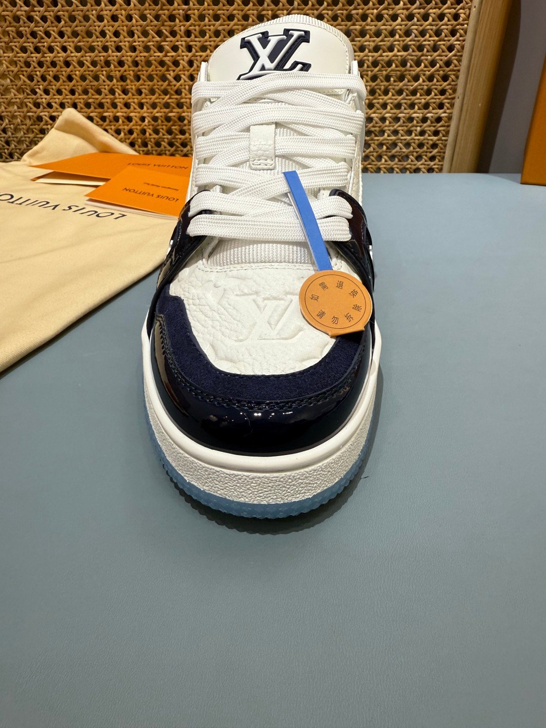 Sneakers Trainer 'Blanc Bleu Nuit' — vue 8