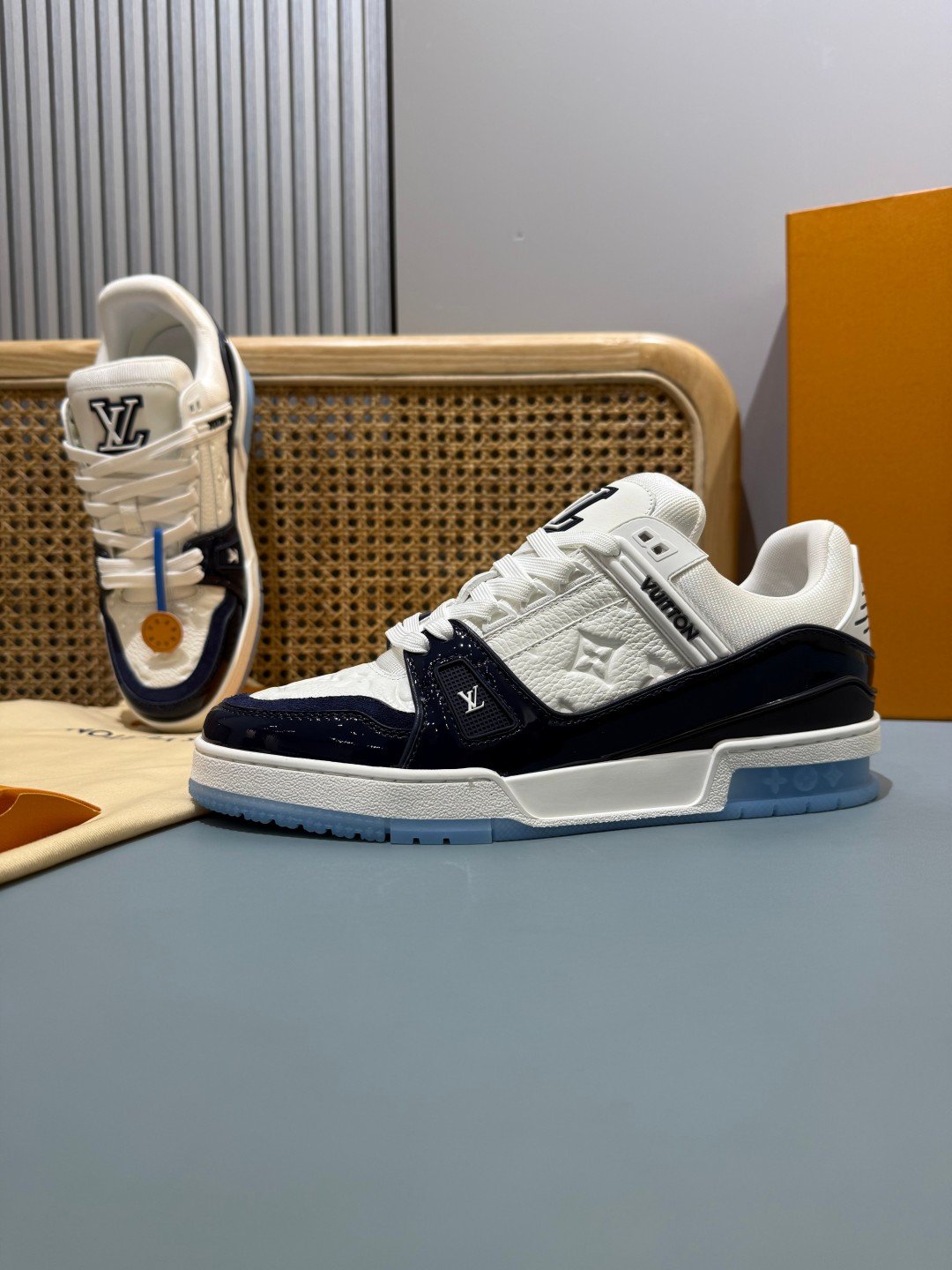 Sneakers Trainer 'Blanc Bleu Nuit' — vue 15