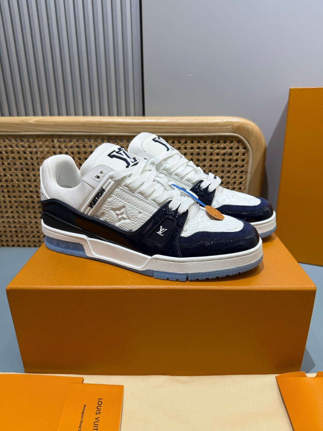 Sneakers Trainer 'Blanc Bleu Nuit' — vue 18