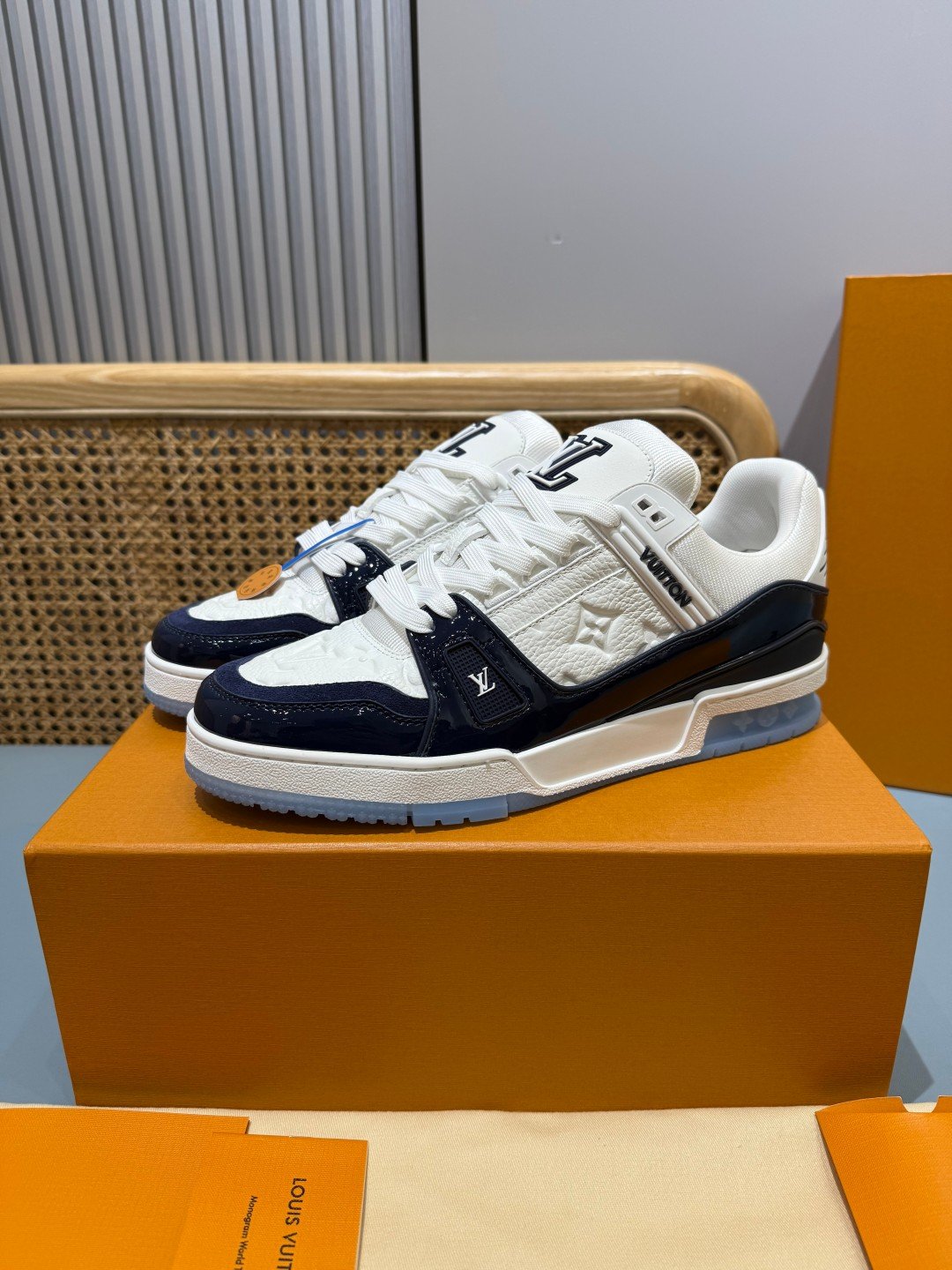 Sneakers Trainer 'Blanc Bleu Nuit' — vue 19