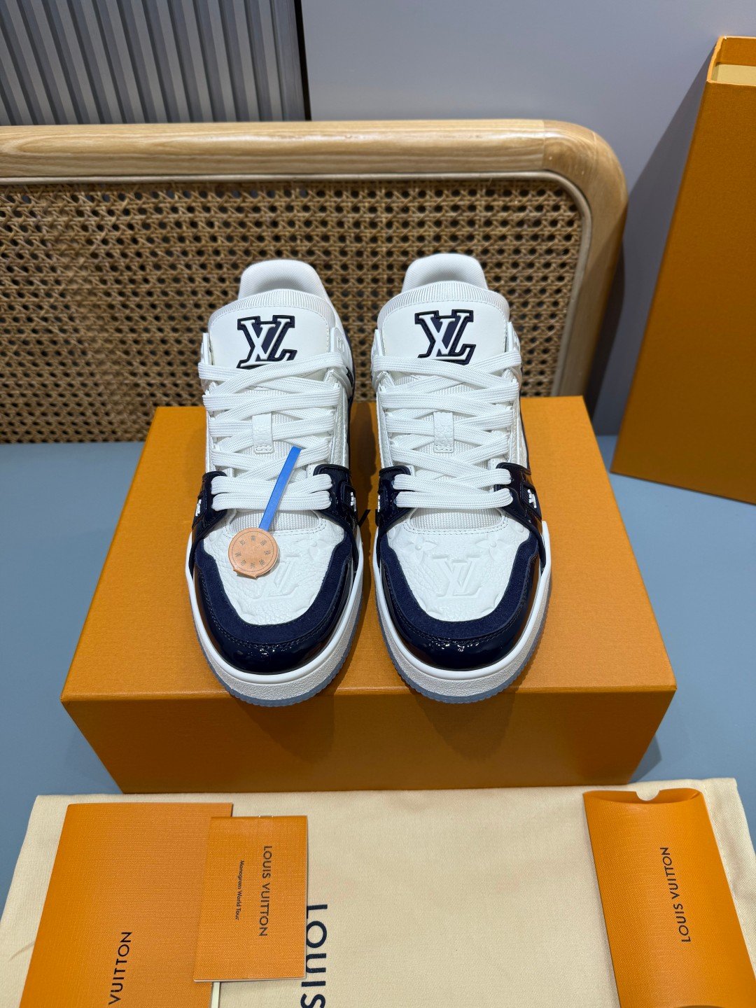 Sneakers Trainer 'Blanc Bleu Nuit' — vue 20