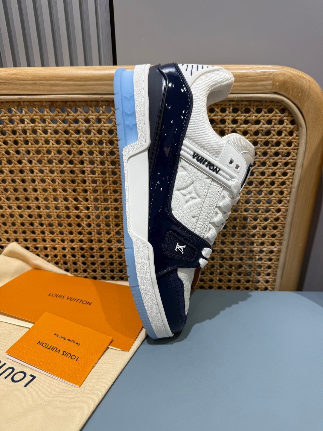 Sneakers Trainer 'Blanc Bleu Nuit' — vue 22