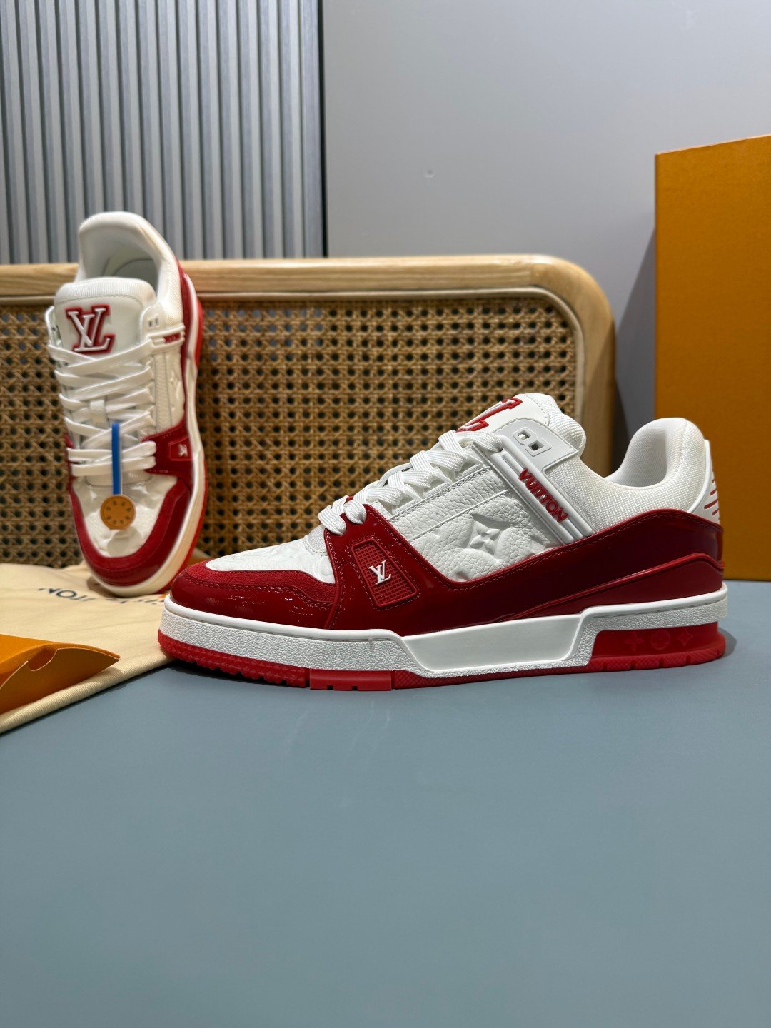 Sneakers Trainer 'Blanc Rouge Vif' — vue 15
