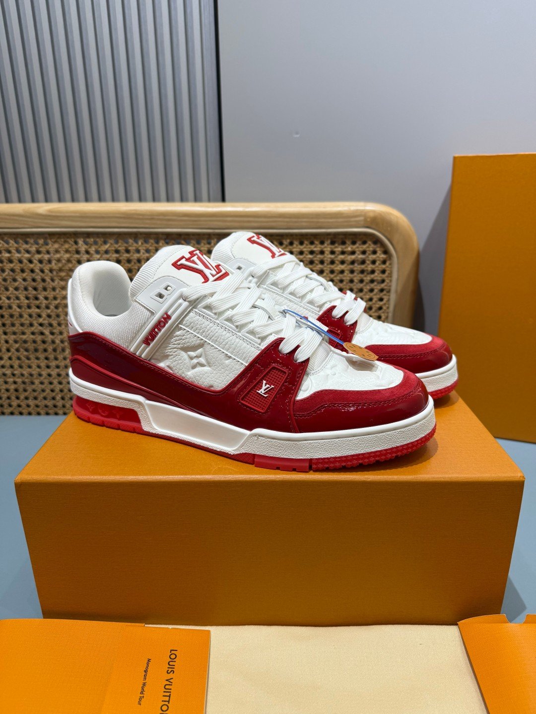 Sneakers Trainer 'Blanc Rouge Vif' — vue 18