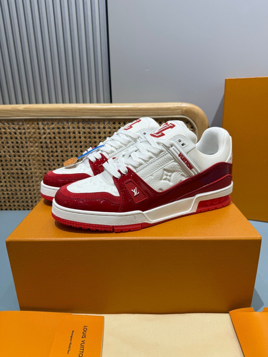 Sneakers Trainer 'Blanc Rouge Vif' — vue 19