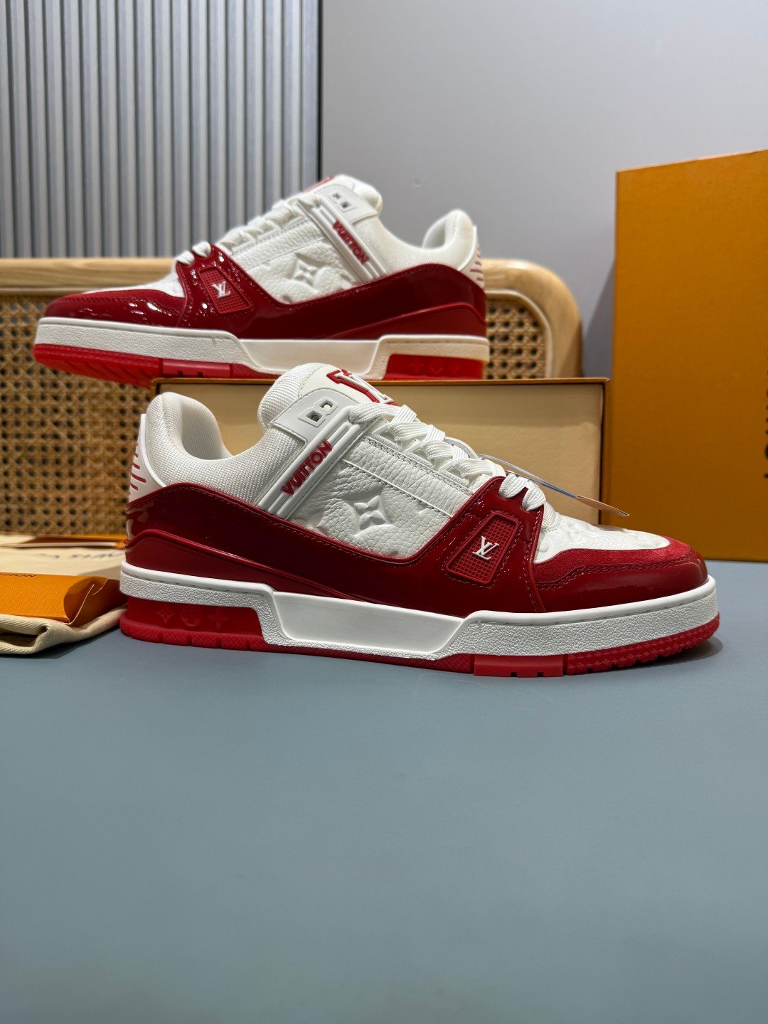 Sneakers Trainer 'Blanc Rouge Vif' — vue 21
