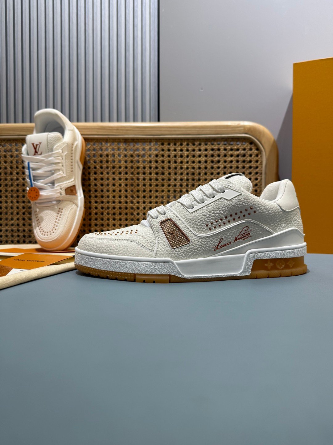 Sneakers Trainer 'Blanc Camel' — vue 15