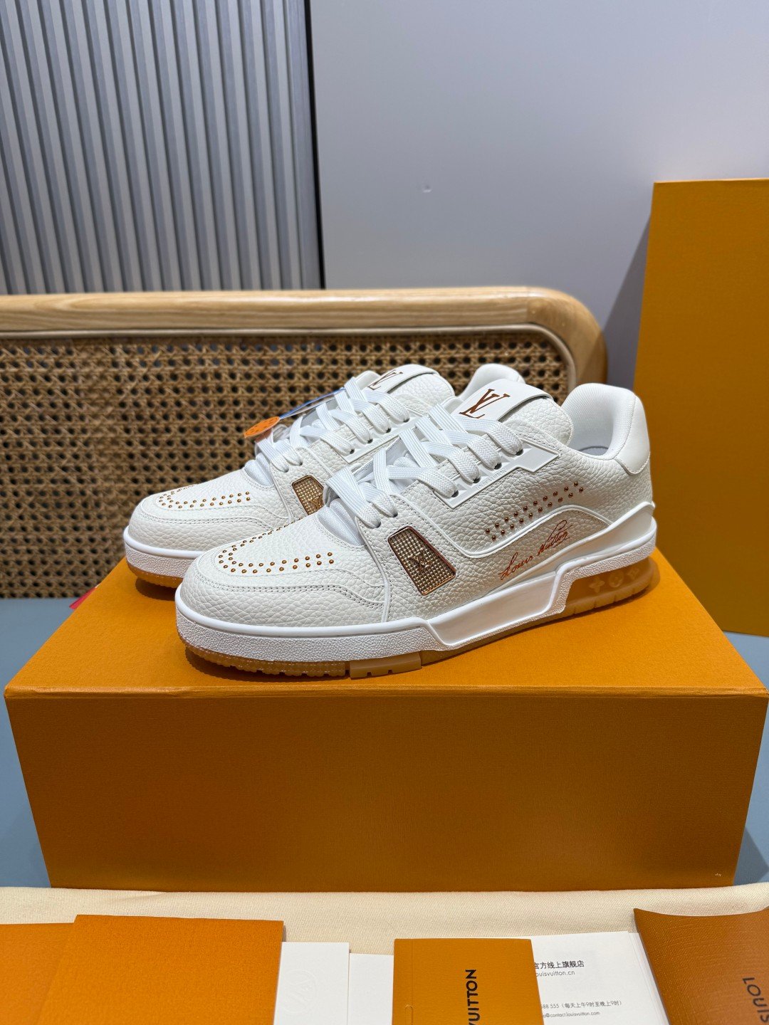 Sneakers Trainer 'Blanc Camel' — vue 19