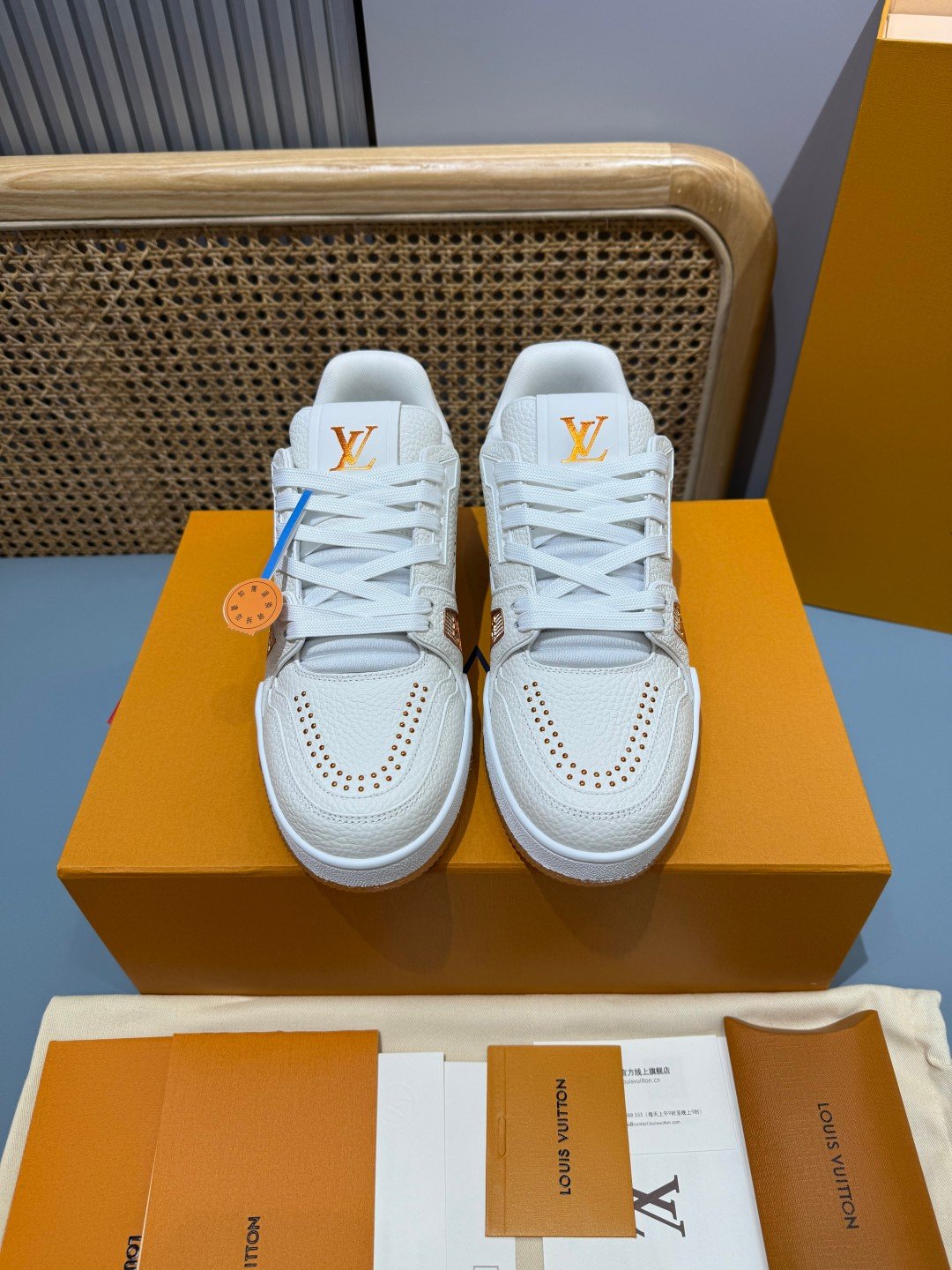 Sneakers Trainer 'Blanc Camel' — vue 20