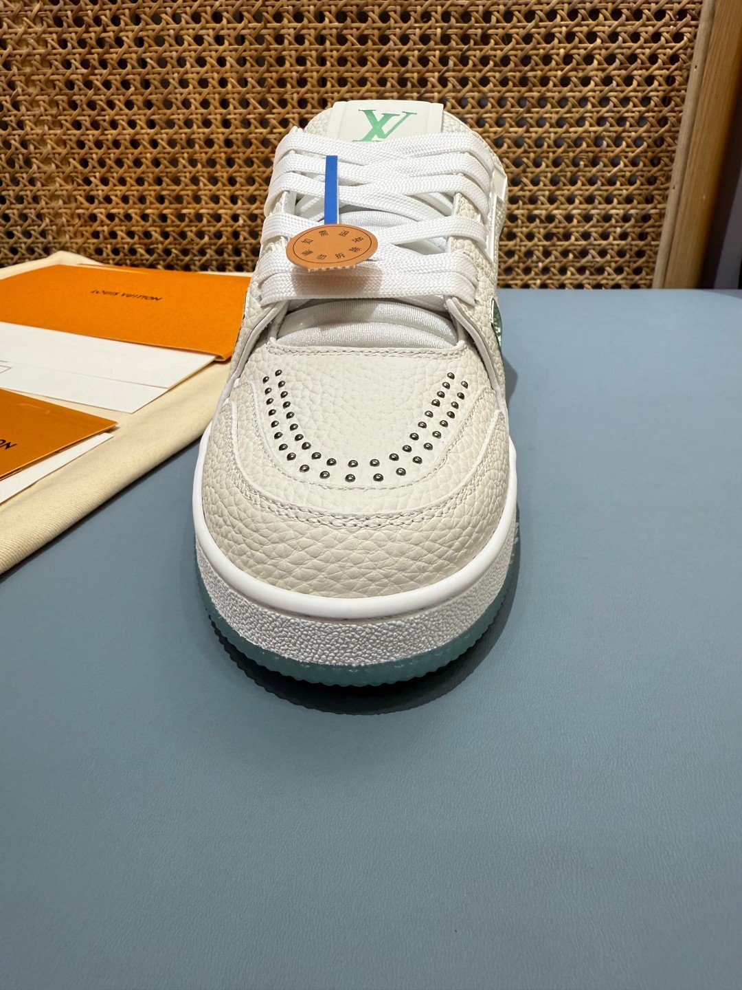 Sneakers Trainer 'Blanc Vert d'Eau' — vue 9