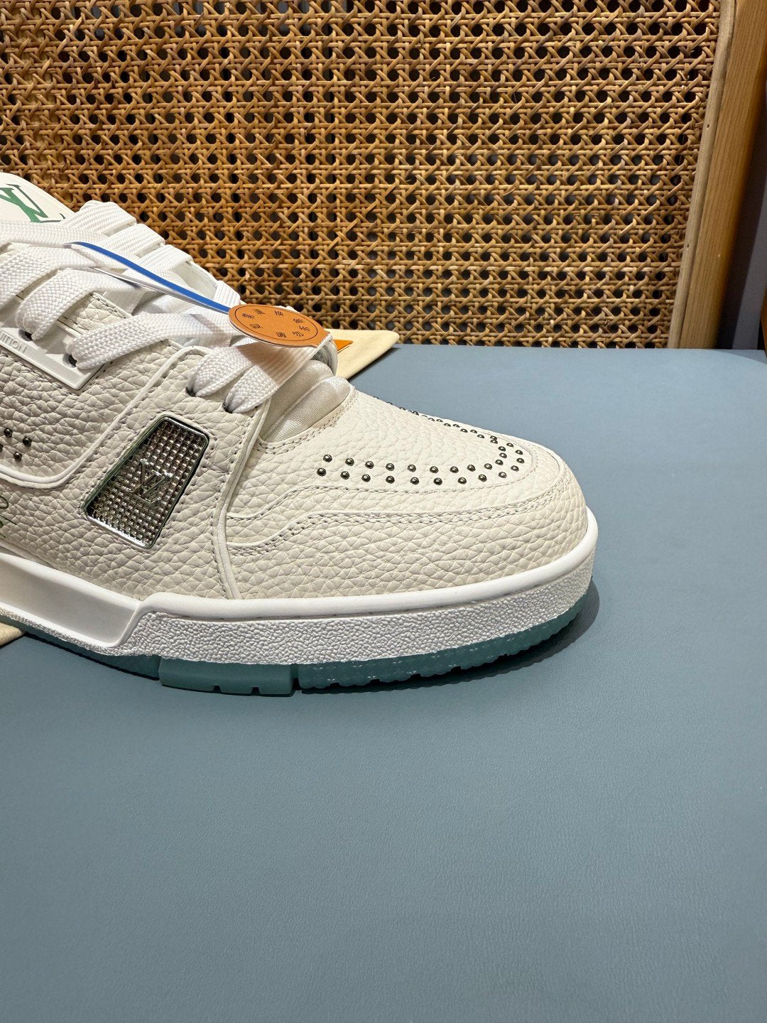 Sneakers Trainer 'Blanc Vert d'Eau' — vue 13