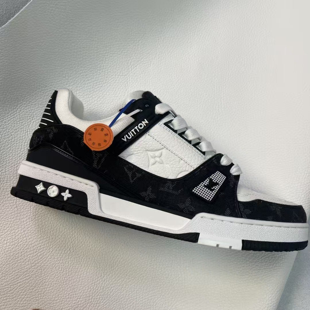 Sneakers Trainer Denim 'Noir Blanc Denim' — vue 13