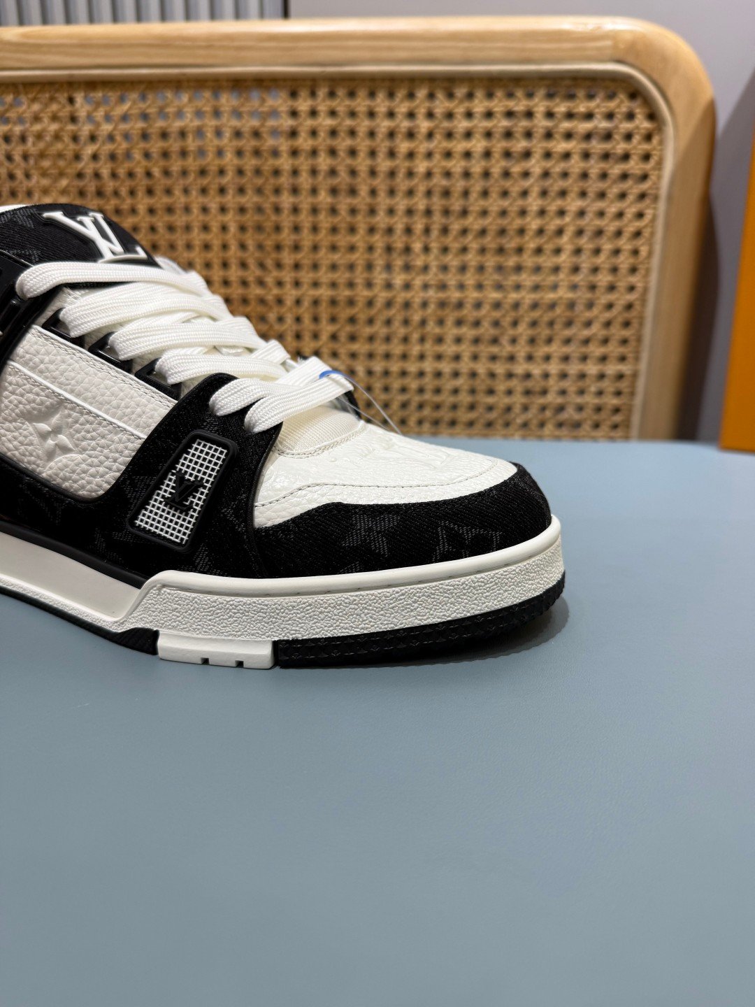 Sneakers Trainer Denim 'Noir Blanc Denim' — vue 21