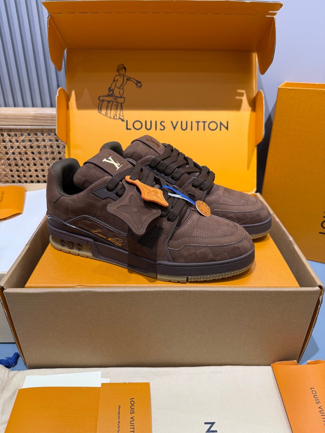 Sneakers Trainer 'Chocolat Daim'