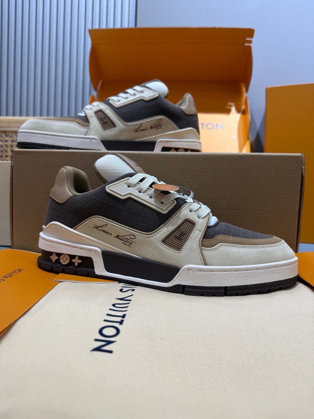 Sneakers Trainer 'Marron Beige' — vue 2