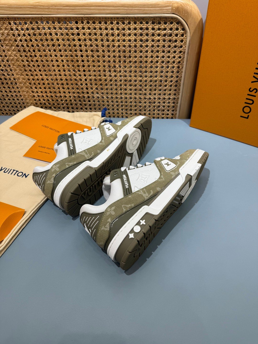 Sneakers Trainer Denim 'Kaki Denim' — vue 13