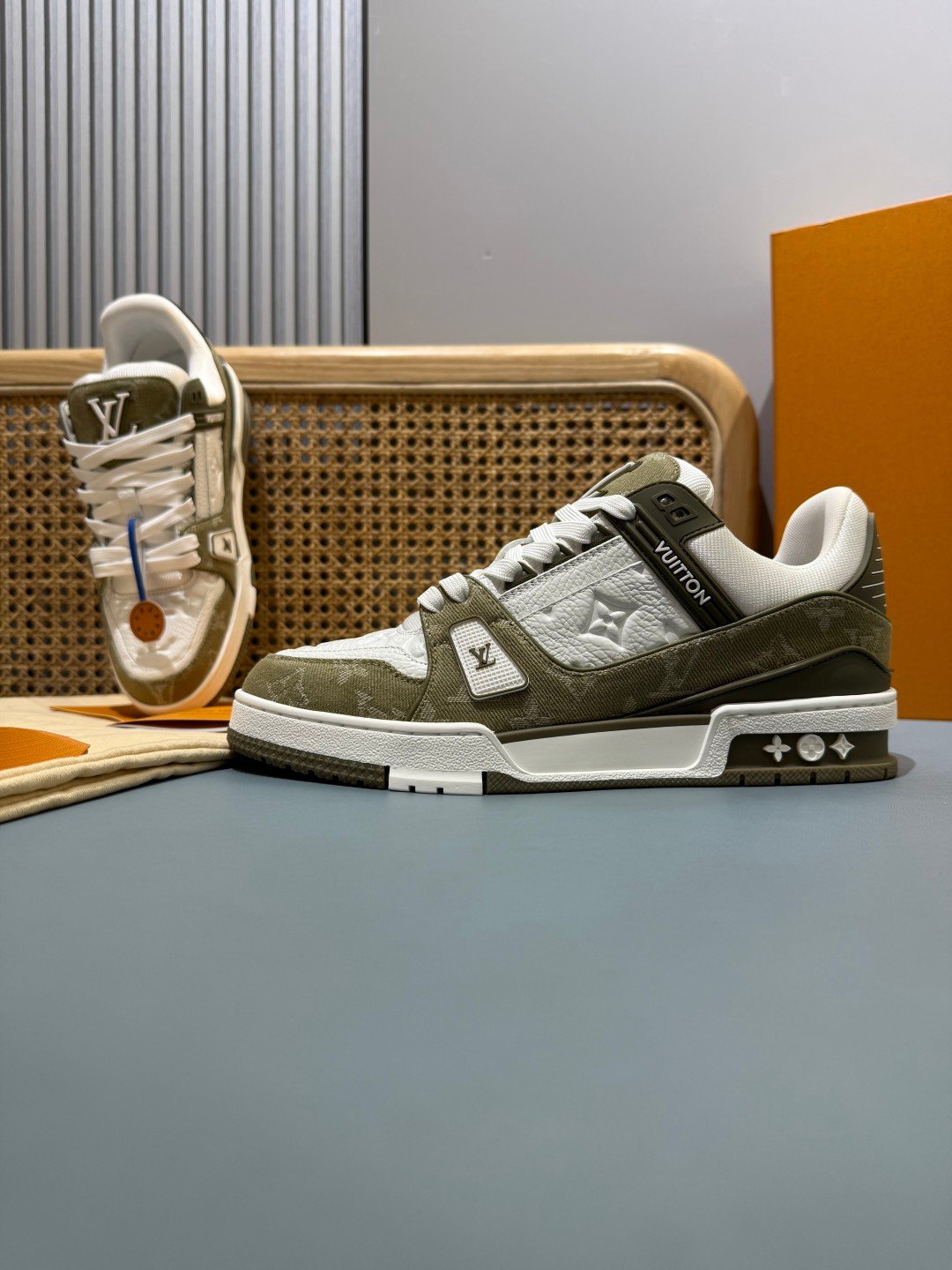 Sneakers Trainer Denim 'Kaki Denim' — vue 15