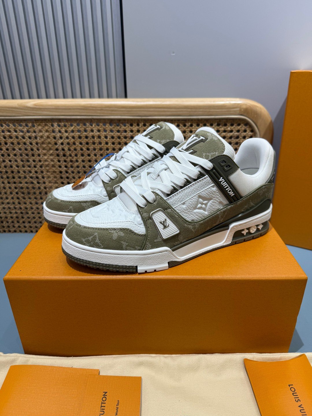 Sneakers Trainer Denim 'Kaki Denim' — vue 19