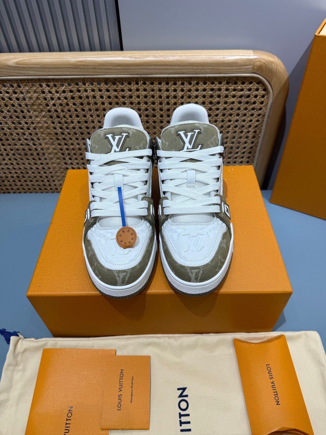 Sneakers Trainer Denim 'Kaki Denim' — vue 20