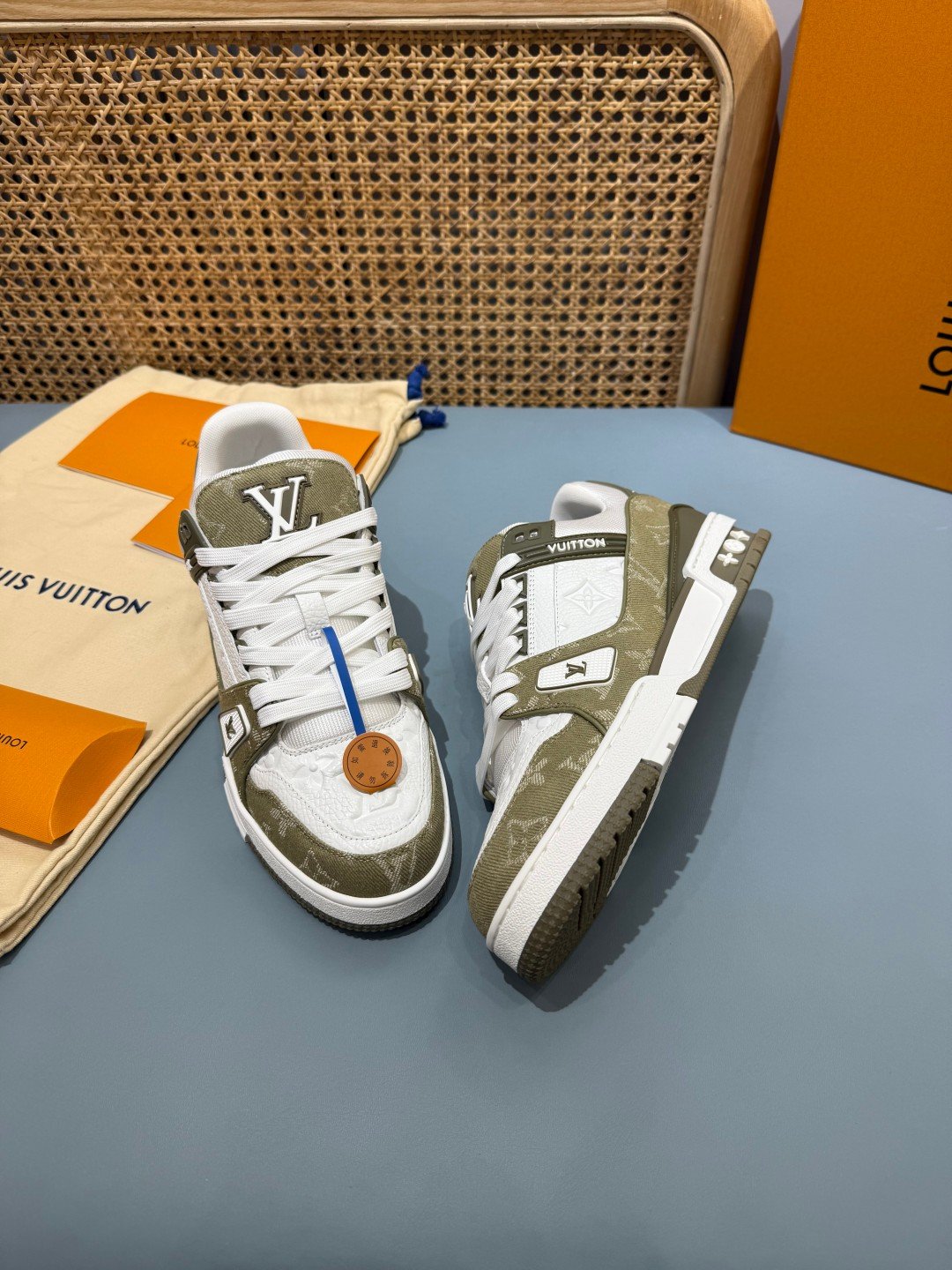 Sneakers Trainer Denim 'Kaki Denim' — vue 22