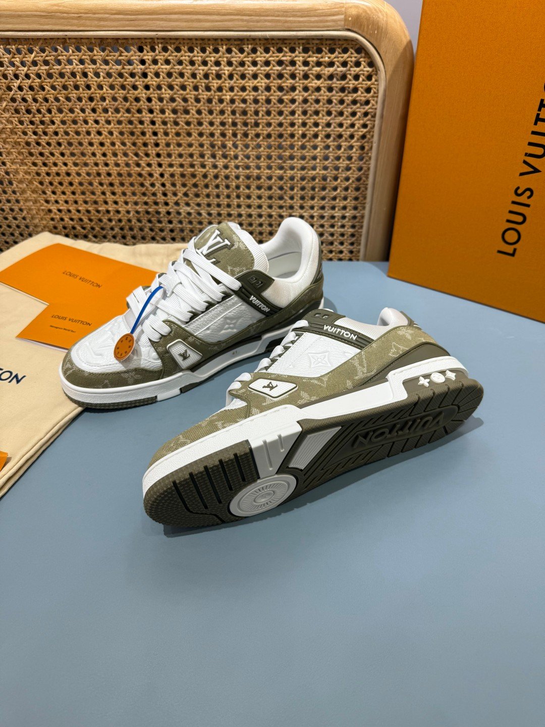 Sneakers Trainer Denim 'Kaki Denim' — vue 23
