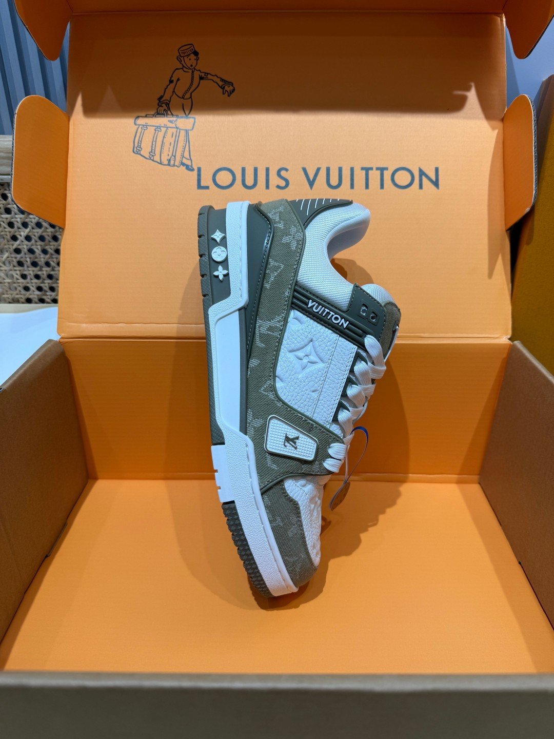 Sneakers Trainer Denim 'Kaki Denim' — vue 25