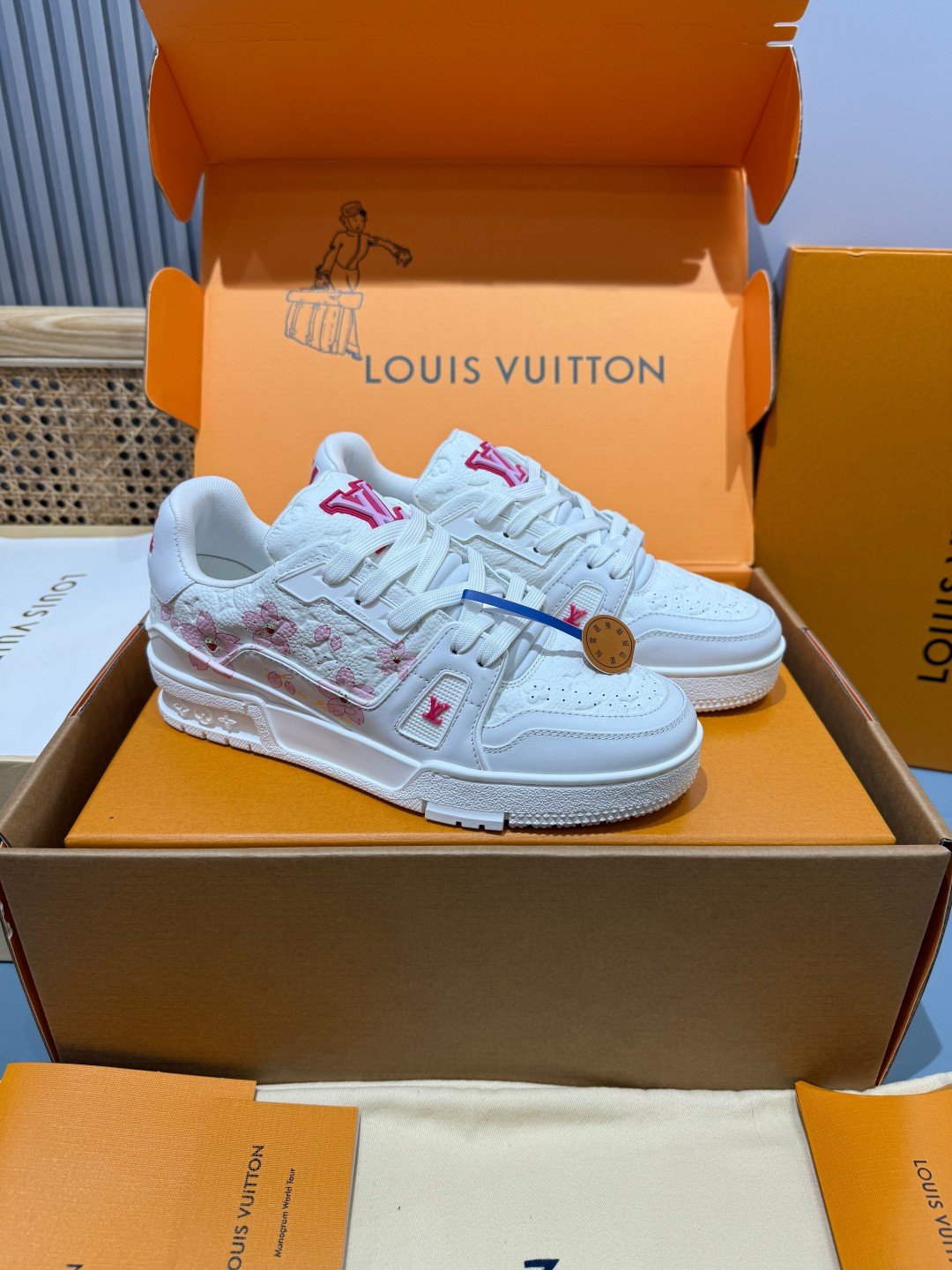 Sneakers Trainer 'Blanc Rose Fuchsia'