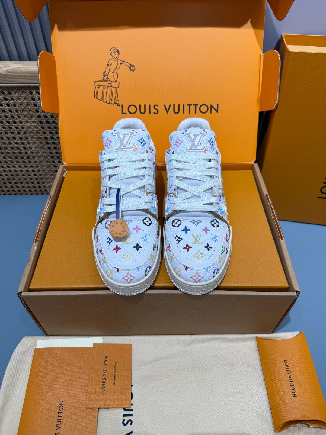 Sneakers Trainer 'Blanc Multicolore' — vue 5
