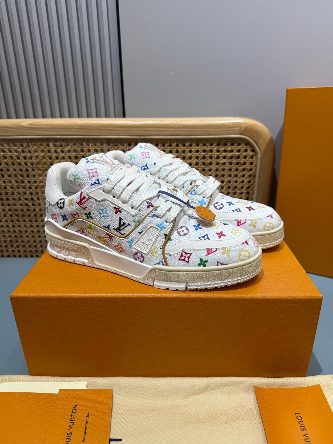 Sneakers Trainer 'Blanc Multicolore' — vue 19