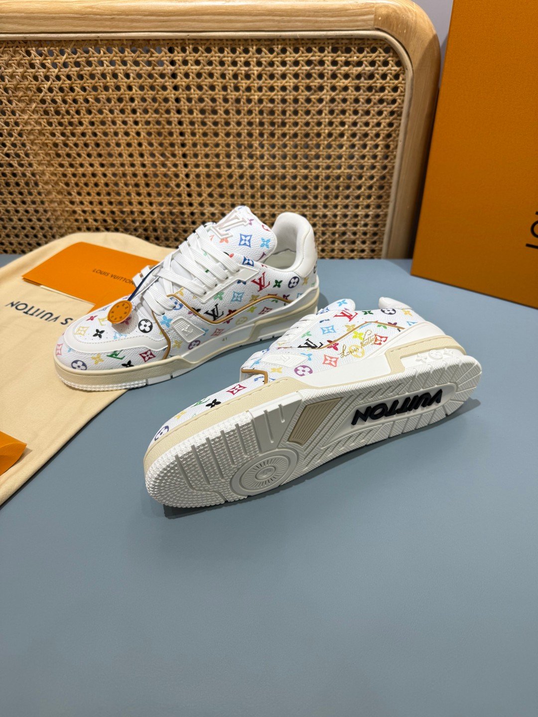 Sneakers Trainer 'Blanc Multicolore' — vue 24