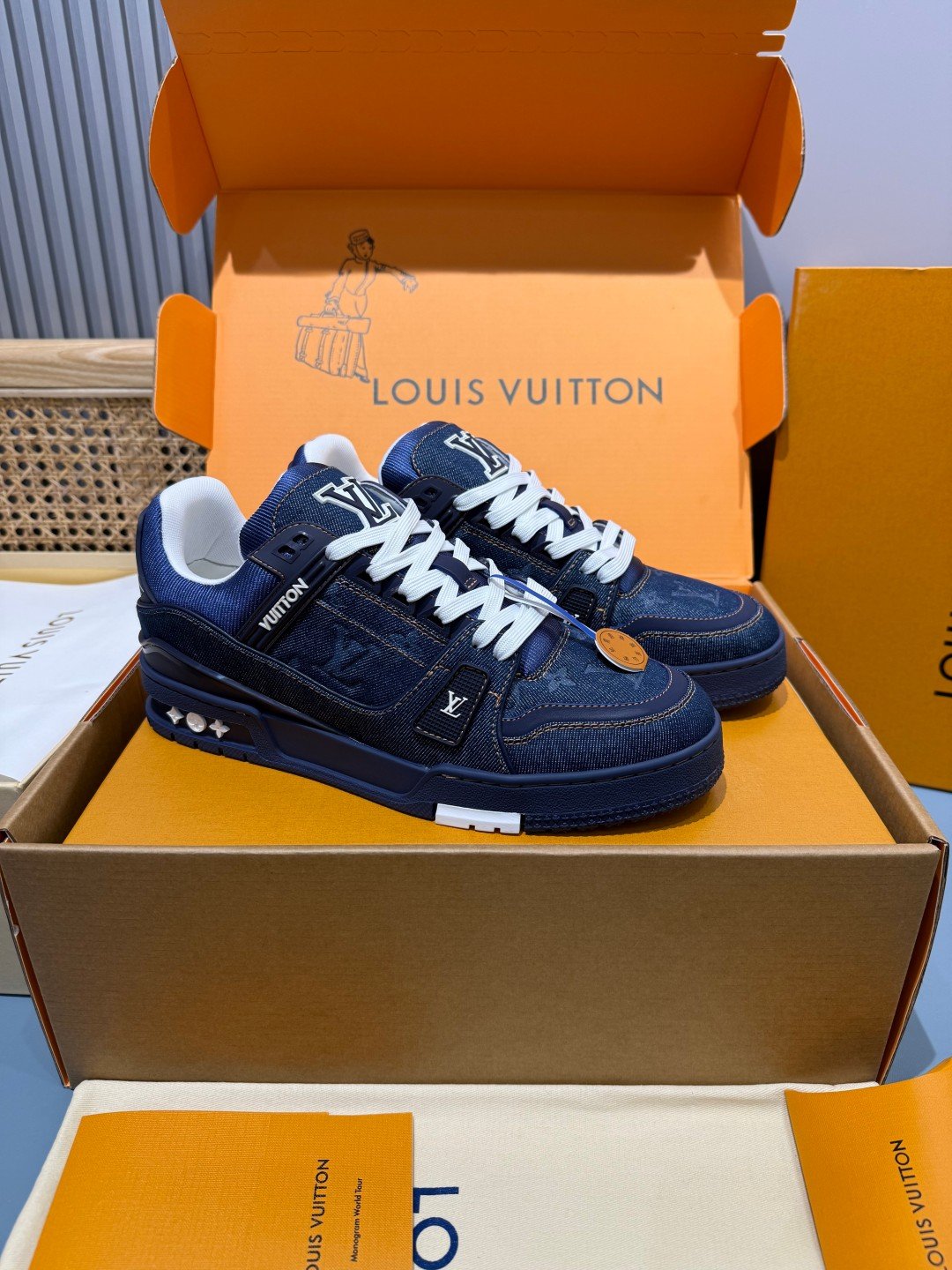 Sneakers Trainer Denim 'Bleu Marine'