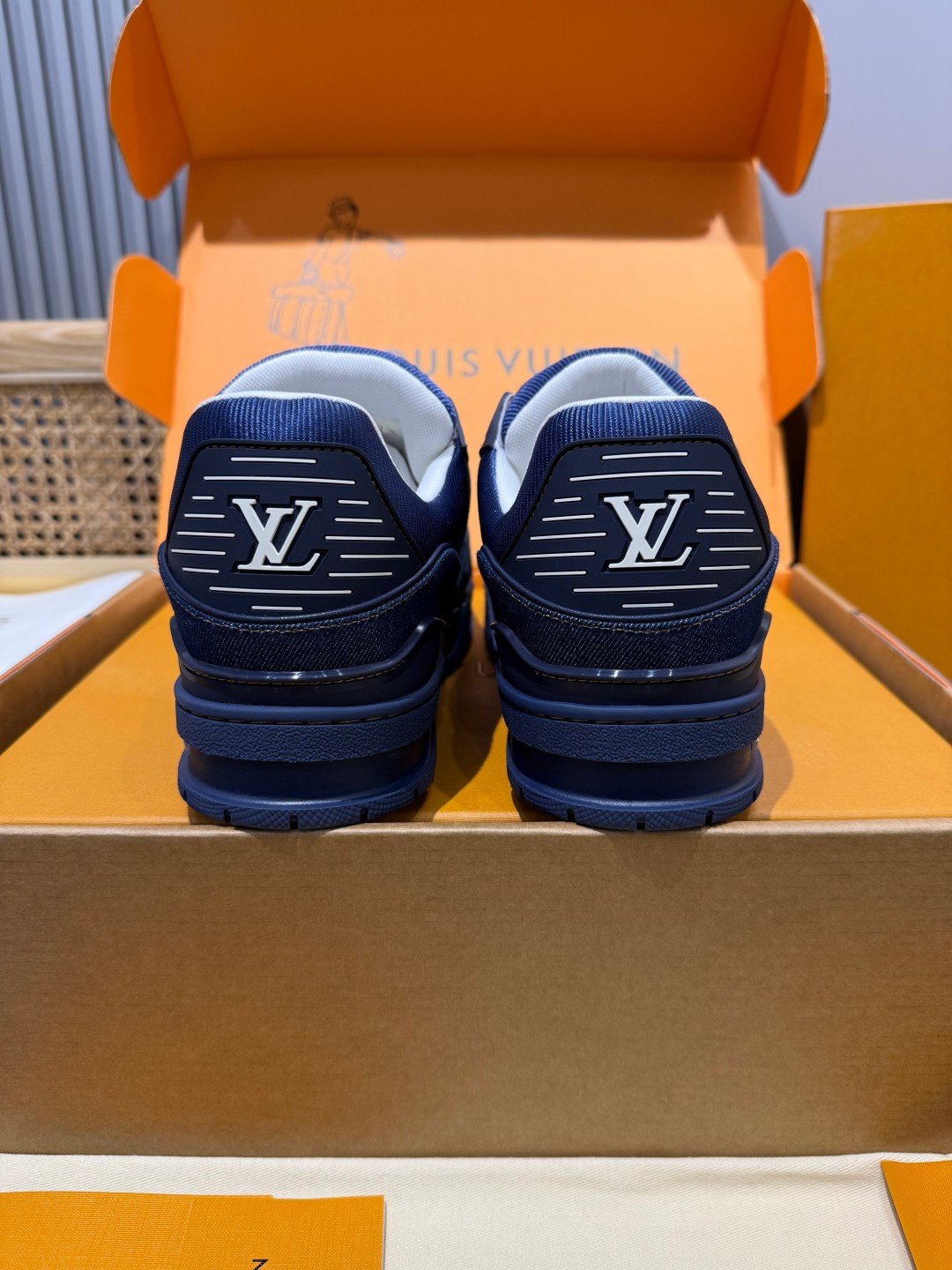 Sneakers Trainer Denim 'Bleu Marine' — vue 3