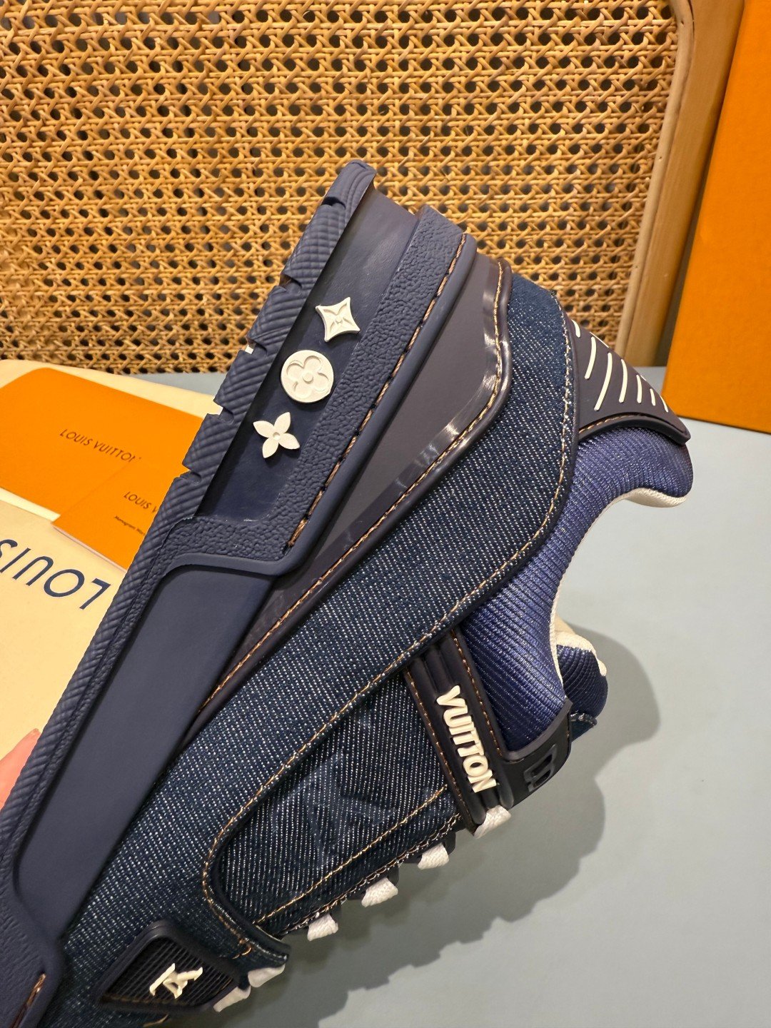 Sneakers Trainer Denim 'Bleu Marine' — vue 11