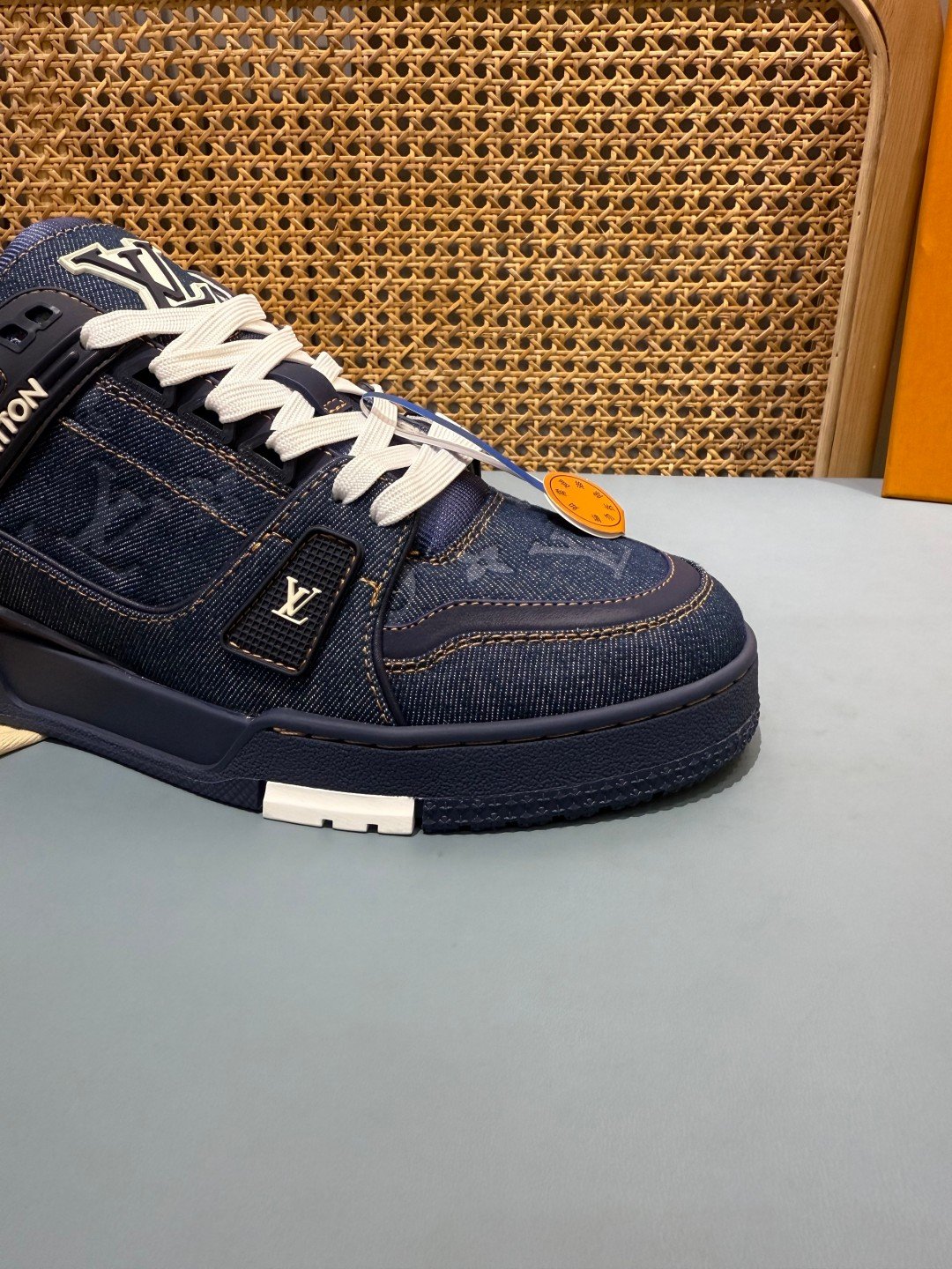 Sneakers Trainer Denim 'Bleu Marine' — vue 12